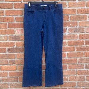 Betabrand Dark Wash Pull On Bootcut Jeans